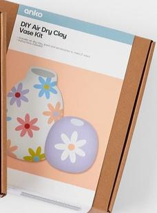 DIY Air Dry Clay Vase Kit offers at $8 in Kmart