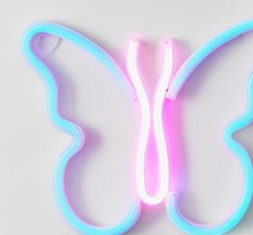 LED Neon Butterfly Light - Blue and Pink offers at $10 in Kmart