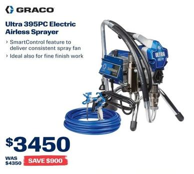 Graco - Ultra 395pc Electric Airless Sprayer offers at $3450 in Dulux