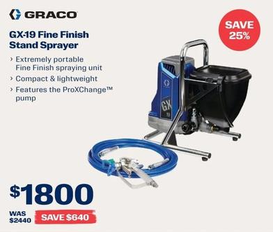 Graco - Gx-19 Fine Finish Stand Sprayer offers at $1800 in Dulux