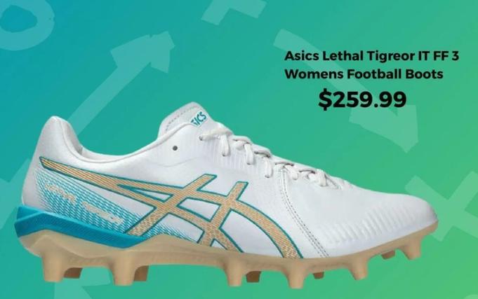 Asics - Lethal Tigreor It Ff 3 Womens Football Boots offers at $259.99 in Rebel Sport