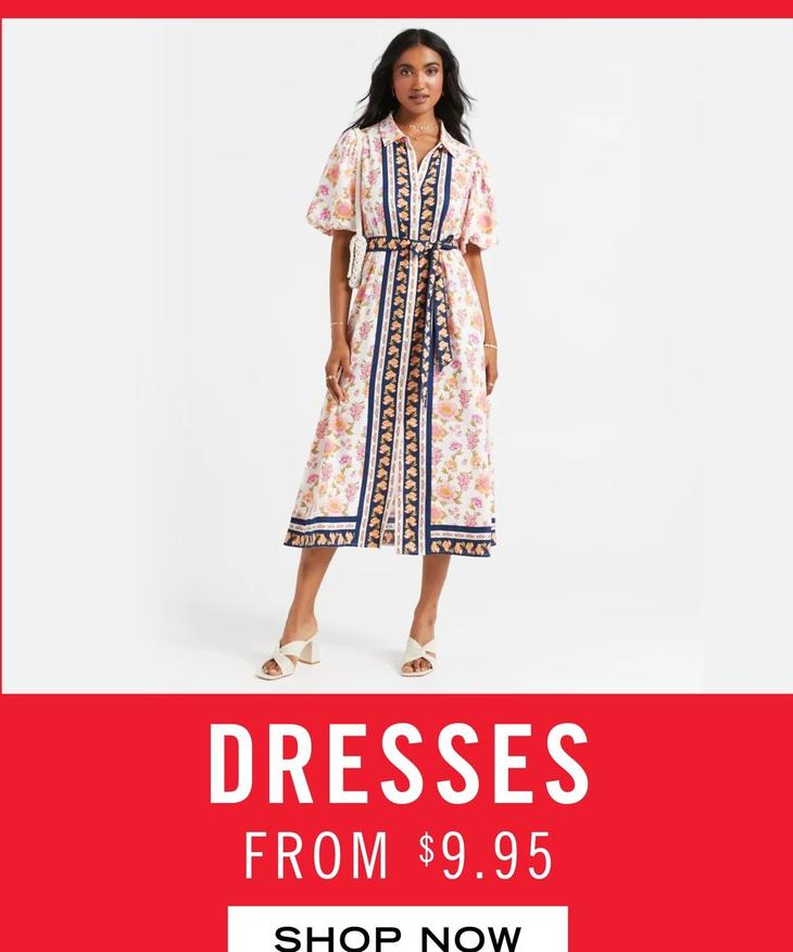 Dresses offers at $9.95 in Sportsgirl