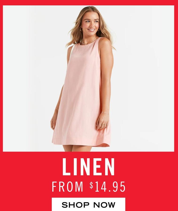 Linen Dress offers at $14.95 in Sportsgirl