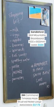 Sandleford Wall Mountable Blockboord offers at $104 in Officeworks