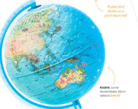 Kadink -Junior World Globe 25cm offers at $44.97 in Officeworks