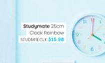 Studymate - 25cm Clock Rainbow offers at $15.98 in Officeworks