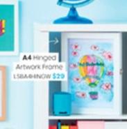 A4 - Hinged Artwork Frame offers at $29 in Officeworks