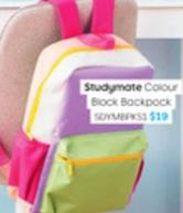 Studymate - Colour Black Backpack offers at $19 in Officeworks