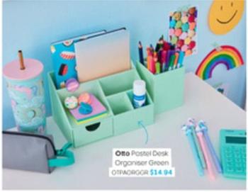 Otto - Poster Desk Organiser green offers at $14.94 in Officeworks