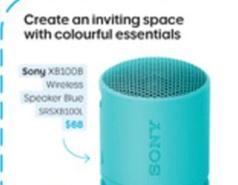 Sony - Xb100b Wireless Speaker offers at $68 in Officeworks