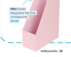 Otto - Poster Magazine File Pink offers at $8.96 in Officeworks
