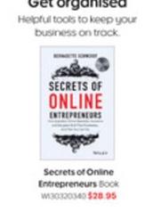 Secrets Of Online Entrepreneurs Book  offers at $28.95 in Officeworks