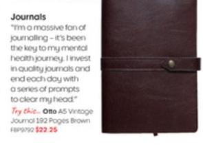 Otto - A5 Vintage Journal 192 Pages Brown offers at $22.25 in Officeworks