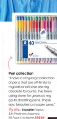 Pen Collection offers at $69.54 in Officeworks