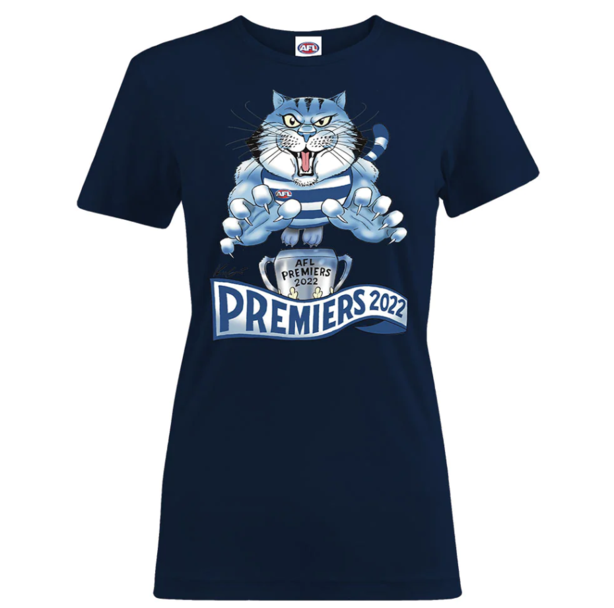 Geelong Cats 2022 Mark Knight Womens Tee offers at $14.99 in AFL Store
