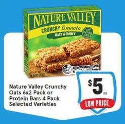 Nature Valley - Crunchy Oats 6x2 Pack Or Protein Bars 4 Pack Selected Varieties offers at $5 in IGA