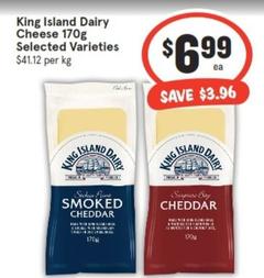 King Island - Dairy Cheese 170g Selected Varieties offers at $6.99 in IGA