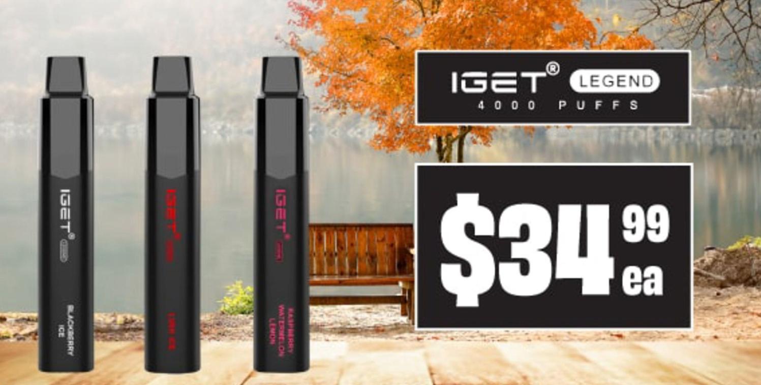 Iget - Legend Food Puffs offers at $34.99 in Smokemart & Giftbox