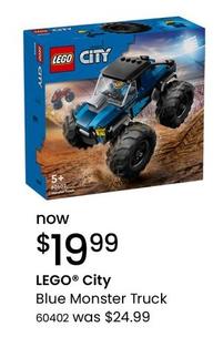 LEGO - City Blue Monster Truck  offers at $19.99 in Myer