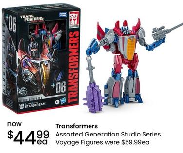Transformers - Assorted Generation Studio Series Voyage Figures offers at $44.99 in Myer