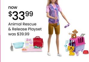 Barbie - Animal Rescue & Release Playset offers at $33.99 in Myer