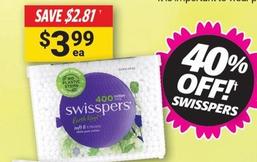Swisspers - Earth Kind Cotton Tips Paper Stems 400 Pack offers at $3.99 in Cincotta Chemist