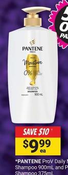 Pantene - Prov Daily Moisture Renewal Shampoo 900ml offers at $9.99 in Cincotta Chemist