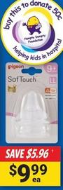 Pigeon - Softouch Teat Ll (9+ Months) 2 Pack offers at $9.99 in Cincotta Chemist