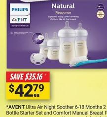 Philips - Avent Natural Response Feeding Bottle Starter Set offers at $42.79 in Cincotta Chemist
