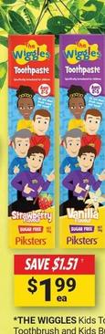 The Wiggles - Kids Toothpaste Strawberry Or Vanilla 2-5yrs 96g offers at $1.99 in Cincotta Chemist