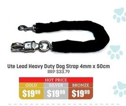 Ute Lead Heavy Duty Dog Strap 4mm x 50cm offers at $19.99 in Pets Domain