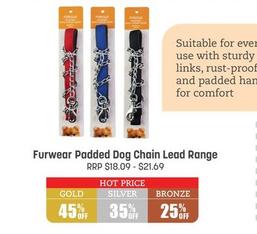  Furwear - Padded Dog Chain Lead Range offers in Pets Domain