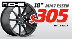 Niche - 18" M147 Essen Matte Black offers at $305 in Bob Jane T-Marts
