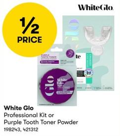 White Glo - Professional Kit or Purple Tooth Toner Powder offers in BIG W