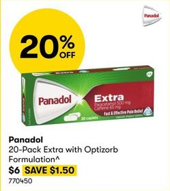 Panadol - 20-Pack Extra with Optizorb Formulation offers at $6 in BIG W