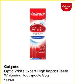 Colgate - Optic White Expert High Impact Teeth Whitening Toothpaste 85g offers in BIG W