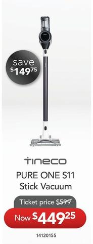 Tineco - PURE ONE S11 Stick Vacuum  offers at $449.25 in Godfreys