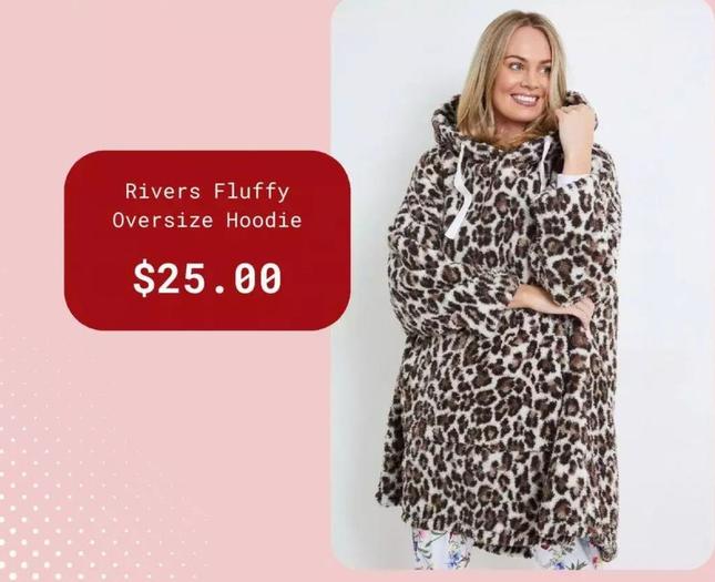 Rivers Fluffy Oversize Hoodie offers at $25 in Rivers