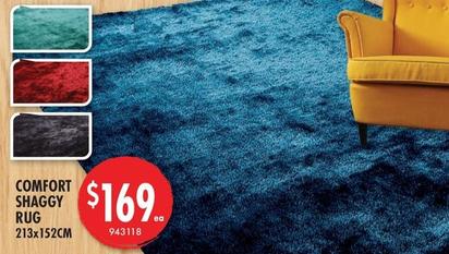Comfort Shaggy Rug offers at $169 in Red Dot