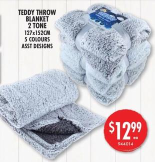 Teddy Throw Blanket 2 Tone offers at $12.99 in Red Dot