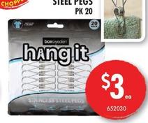 Stainless Steel Pegs Pk 20 offers at $3 in Red Dot
