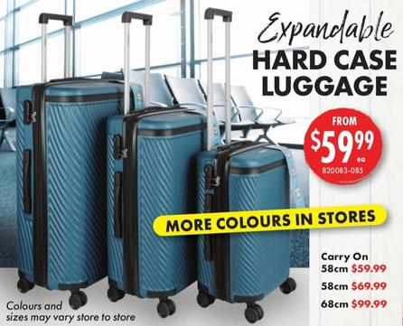 Hard Case Luggage offers at $59.99 in Red Dot