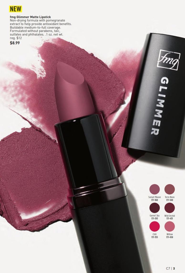Fmg - Glimmer Matte Lipstick offers at $8.99 in Avon