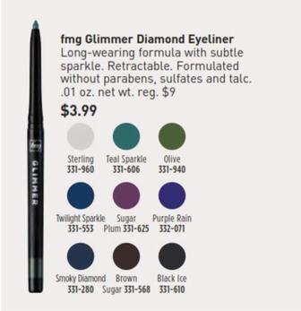 Fmg - Glimmer Diamond Eyeliner offers at $3.99 in Avon