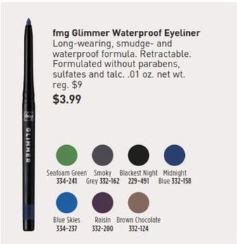 Fmg - Glimmer Waterproof Eyeliner offers at $3.99 in Avon