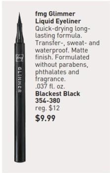 Fmg - Glimmer Liquid Eyeliner offers at $9.99 in Avon