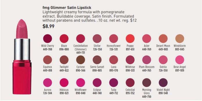 Fmg - Glimmer Satin Lipstick offers at $8.99 in Avon