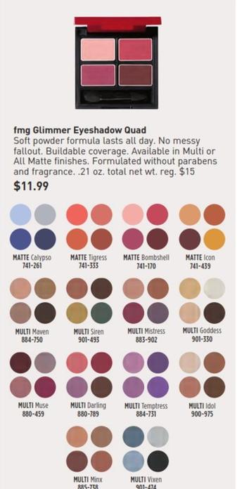 Fmg - Glimmer Eyeshadow Quad offers at $11.99 in Avon