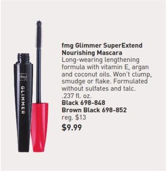 Fmg - Glimmer Superextend Nourishing Mascara offers at $9.99 in Avon
