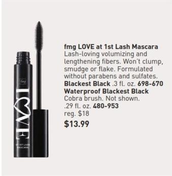 Fmg - Love At 1st Lash Mascara offers at $13.99 in Avon
